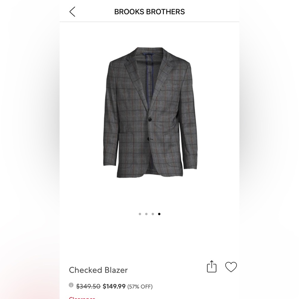 Men’s 38R Brand new with tags Brooks Brothers blazer. Missed return window.